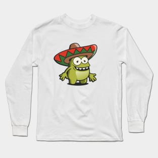 Chupacabra Bright Colorful Fun Mexican Monster Long Sleeve T-Shirt